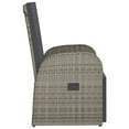 thumbnail image 2 of vidaXL Reclining Garden Chair with Cushion Poly Rattan Grey, 2 of 4