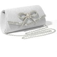 thumbnail image 2 of Elegant Sparkly Bow Evening Bag for Women Glitter Rhinestones Dressy Clutch Purses Handbag for Wedding Party Prom, 2 of 8
