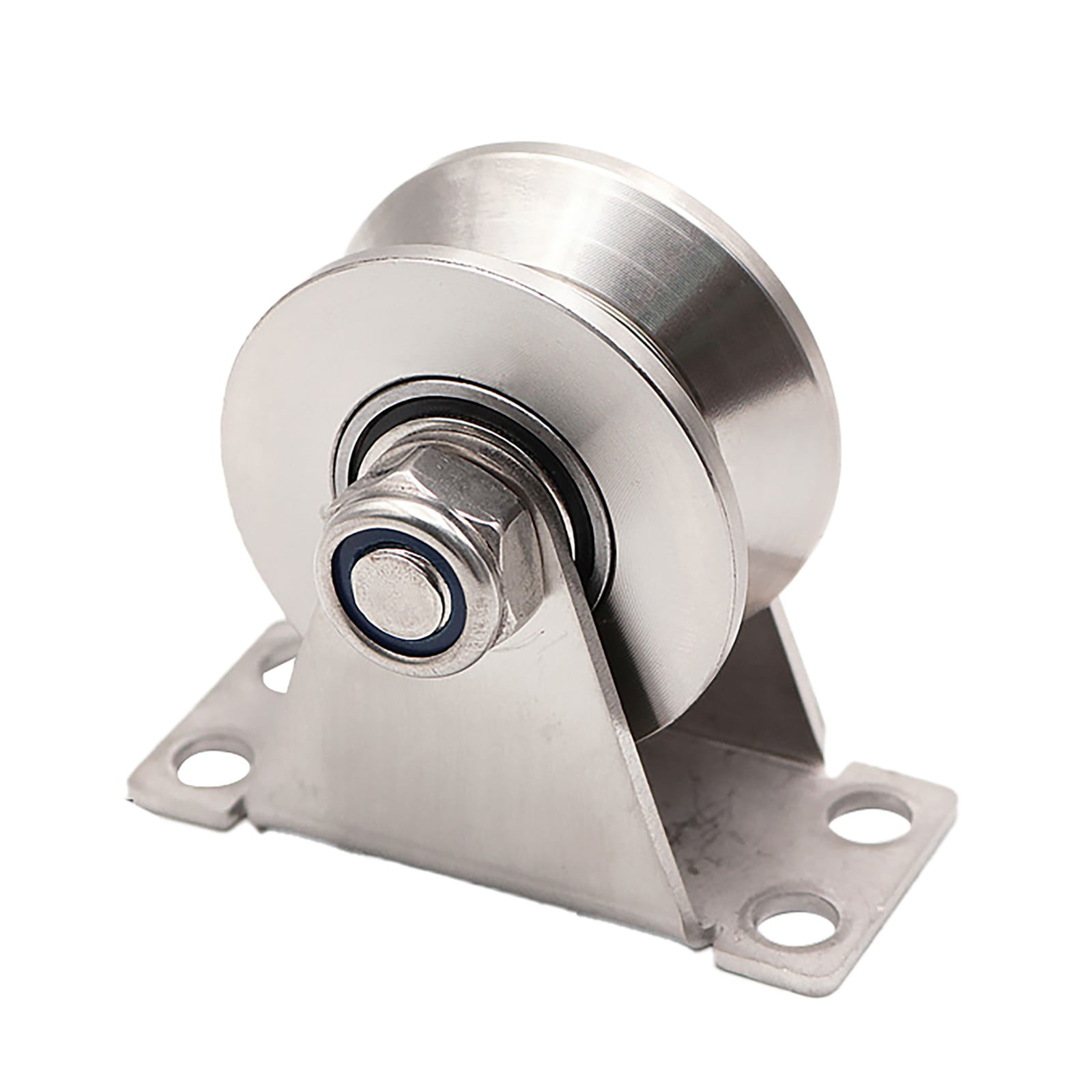Stainless Steel Pulley Block Single Wheel Sliding Roller Track Wheel Pulley for Wire Rope Traction 
