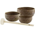 thumbnail image 2 of 3 Piece Bronze Singing Bowl Set with Felt Rings and Covers, Origin Series — MADE IN INDIA — For Meditation, Yoga, ASMR or Sound Therapy, 2-YEAR WARRANTY, 2 of 4