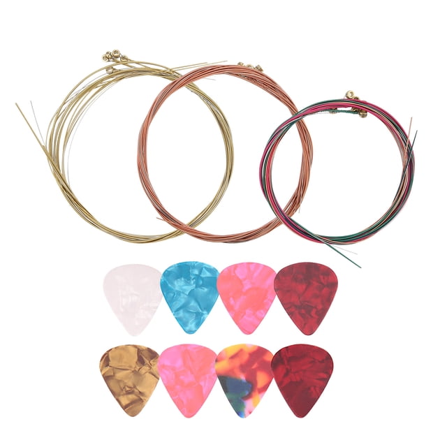 Corde de Guitare, Guitare Jouant Accessoires Celluloïd Pic Set Guitare Coloré Pic Set Wear- pour Instrument à Cordes