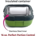 thumbnail image 3 of Pinnacle Insulated Leak-Proof Lunch Box Set of 2, 16oz, Heat Release Valve, Green/Yellow, 3 of 7