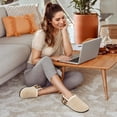 thumbnail image 2 of Ecetana Fuzzy Slippers for Women Plush Closed Back Non-Slip Indoor House Slippers, 2 of 7