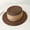 Ribbon Straw Hat - Coffee, variant on Minimalist Flat Top Hat, Summer Female British Retro Small Top Hat, Temperament, Socialite Seaside Vacation Sun Hat