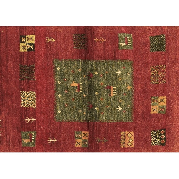 Ahgly Company Indoor Rectangle Abstract Brown Contemporary Area Rugs, 5' x 8'