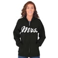 thumbnail image 3 of Mrs. Bride Bachelorette Honeymoon Womens Plus Size Graphic Zipper Hoodie Brisco Brands 5X, 3 of 5