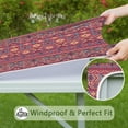 thumbnail image 6 of Colorful Geometric Pattern Square Fitted Tablecloth with Elastic Edge,Square Table Cover,Washable Elastic Table Cover for Home Kitchen Party Decor 34"x34", 6 of 6