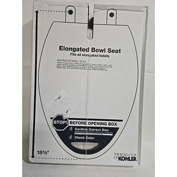 Kohler Layne Antimicrobial Elongated Toliet Seat Quiet Close Quick Release White