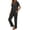Dark Gray, variant on Gaexia Button Down Pajama Set for Women Short Sleeve Long Pants Cozy Two Piece Sleepwear Loungewear Soft Nightwear Pajama Set