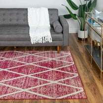 Unique Loom Starlight Collection Area Rug - Canopus (9' x 11' 6" Rectangle Magenta/Brown)
