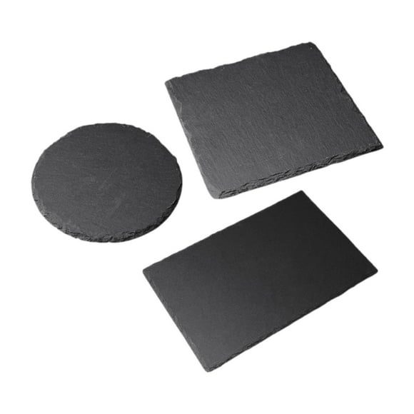 Lipstore 3 Pieces Slate Serving Plate Dinner Plate for Entertainment Restaurant Party