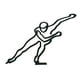 thumbnail image 1 of Escultura de línea de atleta estética, adornos de arte de alambre, silueta de metal, artesanía negra 20cmx15cmx1.5cm, 1 of 7