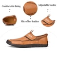thumbnail image 2 of Men's Casual Loafers Breathable Non-slip Driving Shoes Comfortable Walking Shoes Business Leather Shoes Brown 12 US, 2 of 7