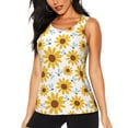 thumbnail image 1 of Fotbe Sunflowers Blusas Sin Mangas para Mujer – Estilo Casual, Corte Suelto, Slim-Fit, Cuello Redondo Deportivo, Tops de Verano para Gimnasio y Yoga-Large, 1 of 7