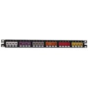 Panduit CPP24FMWBLY 24-Port Flat Flush-Mount Patch Panel, Black