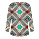 thumbnail image 4 of Tops Para Mujer Camisas de Manga Larga Moda de Otoño Blusa Con Estampado de Cuello en V Cremallera Otoño Causal Pullover Odeerbi  ODB148409, 4 of 5