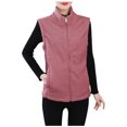 thumbnail image 2 of Fanxing Fleece Vest for Women Stand Collar Zip Up Sleeveless Sherpa Jakcet Winter Warm Lightweight Waistcoat with Pocket Pink L, 2 of 6