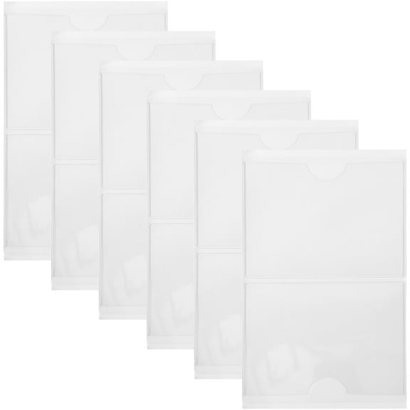 12 Pcs Labels for Storage Bins Adhesive Pockets with Closure