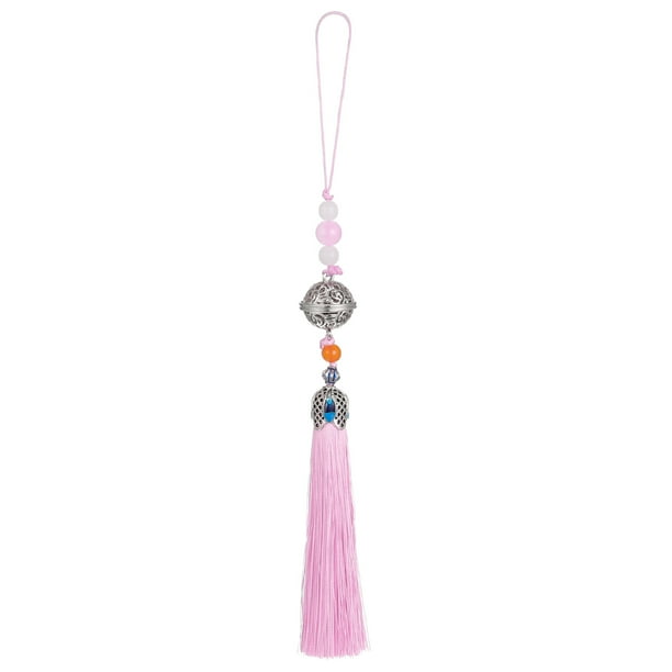 Colgantes con Borlas, Rosa Clásico Campanas Borla Colgante 1ud 19cm/7.48 Bricolaje Artesanía Hogar Fleco Correa Colgar Decoración
