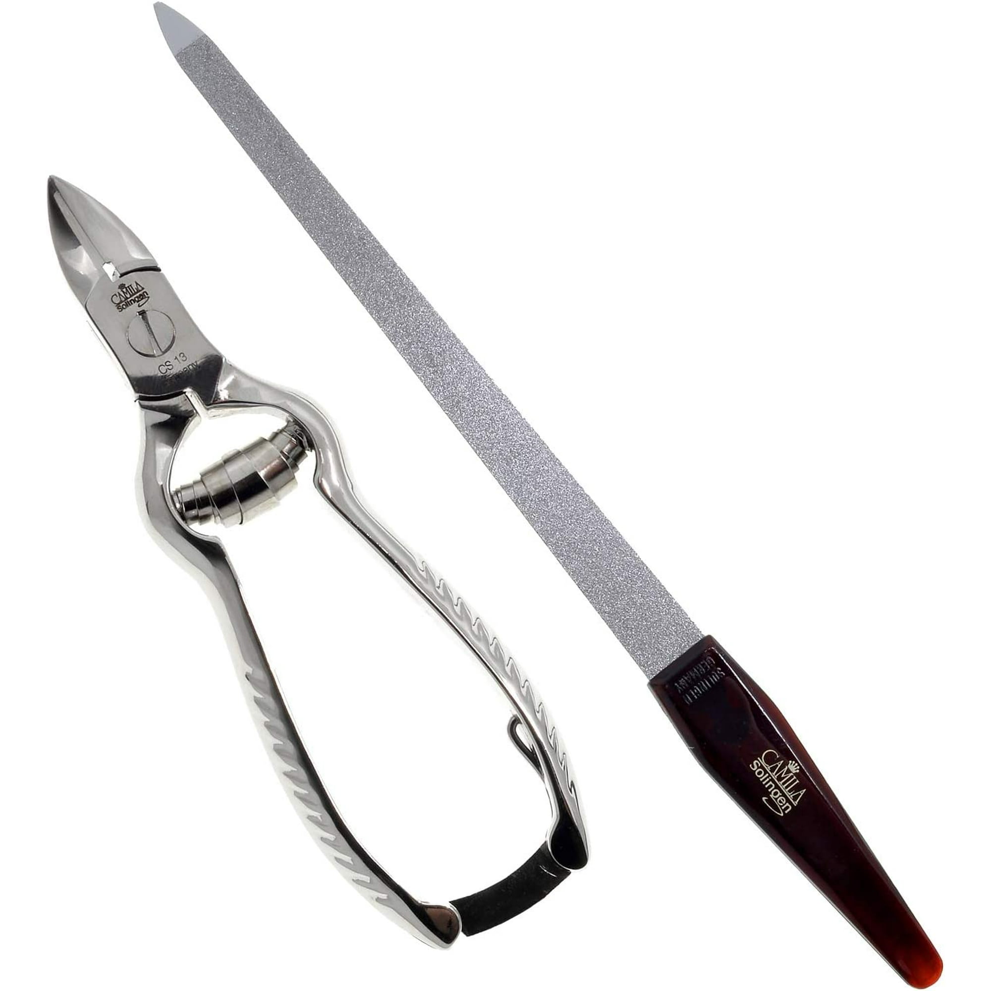 Camila Solingen Large Heavy Duty Toe Nail Clippers for Thick Nails & Large Professional Sapphire Metal Nail File (CS13 +CS19 Nail File) Made in Solingen, Germany | Walmart Canada Camila Solingen Large Heavy Duty Toe Nail Clippers for Thick Nails & Large Professional Sapphire Metal Nail File (CS13 +CS19 Nail File) Made in Solingen, Germany | Walmart Canada