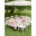 thumbnail image 3 of Outdoor Tablecloth with Umbrella Hole and Zipper, Pink Santa Christmas Rectangle Table Cloth 60x84 Inch Waterproof Tablecloth, Xmas Snowflake Winter Rustic Picnic Table Cover for Patio Camping, 3 of 7