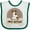 White and Green, variant on Inktastic Brittany Spaniel Puppy or Dog Girls Baby Bib