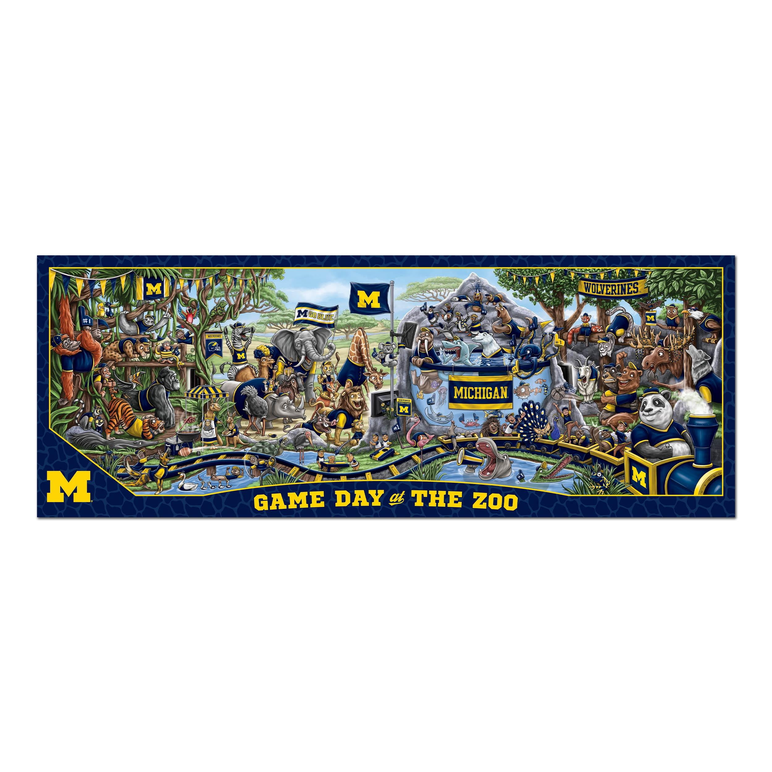 YouTheFan NCAA Michigan Wolverines Game Day at the Zoo - 500 pc Puzzle