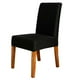 thumbnail image 4 of Milk Silk Chair Protector Black Stretchable Decorative Dining Room Furniture 1Pcs, 4 of 5