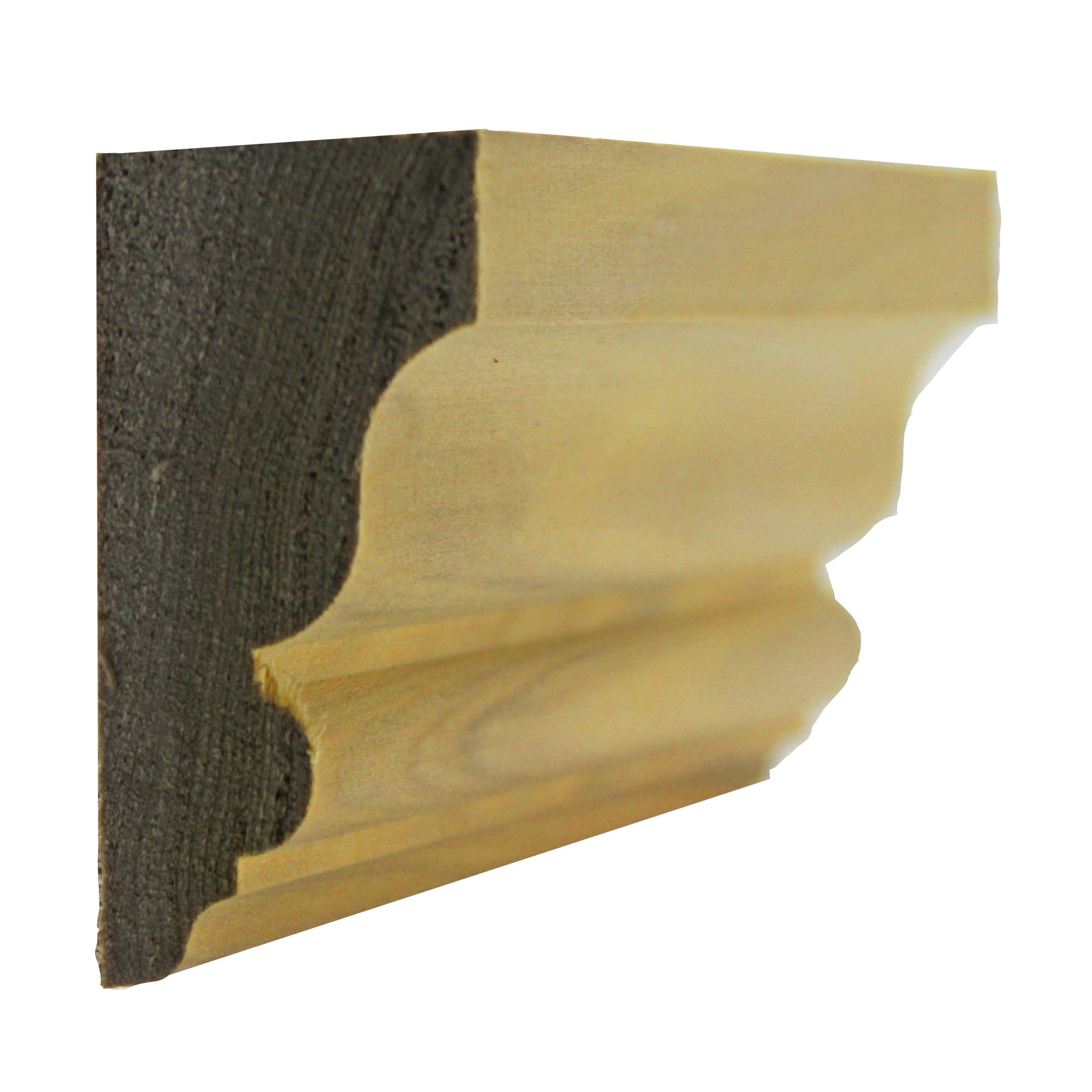 Poplar Unfinished Solid Crown Moulding 95 Inches