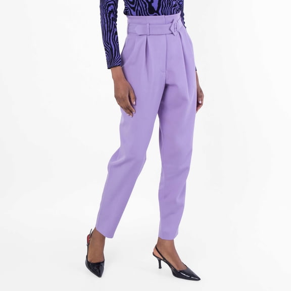 Moschino Ladies Violet Straight Leg Trousers, Brand Size 38 (US Size 4)