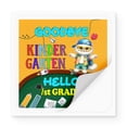 thumbnail image 2 of Back to School Persian Goodbye Kindergarten Hello 1st Grade Vinyl Sticker Cat Lover Kitten Owner Gifts Waterproof Decal Art Decor - 02011, 2 of 5
