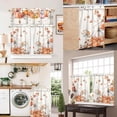 thumbnail image 7 of Fall Kitchen Curtains and Valance Set of 3, Autumn Pumpkin Kitchen Window Tier Curtains Floral Farmhouse Window Valances Rod Pocket Panels for Fall Home Decor, 7 of 7