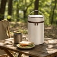 thumbnail image 5 of Lunch Bag, Portable Insulated Zippered Thermal Cooler Reusable Food Container for Work Office Picnic Travel Outdoor Lightweight Handheld Meal Bag with Handle., 5 of 5