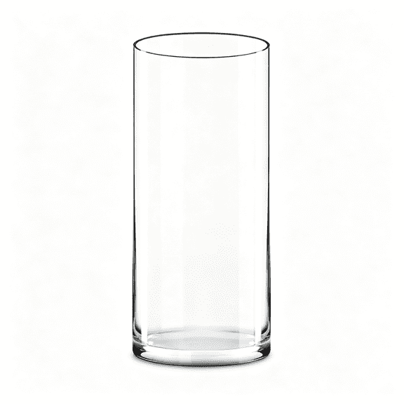 ACDANC Excel Clear Glass Cylinder Vase (H:12" D:4")|Multiple Size Choices Glass Flower Vase Centerpieces|Hurricane Floating Candle Holder,Elegant Glass Vase