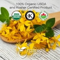 thumbnail image 4 of Organic Way St. John's Wort Whole (Hypericum perforatum) - European Wild-Harvest | Organic & Kosher Certified | Vegan, Non GMO & Gluten Free | USDA Certified | Origin - Albania (1LBS / 16Oz), 4 of 5