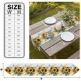 thumbnail image 3 of Sunflower Table Runner Linen Burlap Table Runner 70 Inches Long Retro Country Garden Floral Blue Wildflower Dresser Scarves for Kitchen Island Coffee Dining Party Wedding Holiday Decor 13"x70", 3 of 8