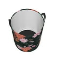 thumbnail image 5 of LNWH Laundry Basket, Vintage Hibiscus Pattern Foldable Laundry Hamper with Handles Waterproof, Medium Size, 5 of 8