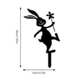 thumbnail image 2 of ddioayh Easter Garden Stakes Rust-Proof Iron Construction Waterproof Outdoor Decorations with Whimsical Rabbit Silhouettes Holding Flowers for Lawn Garden Bed Easy Installation, 2 of 6