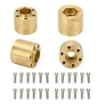 thumbnail image 6 of 4 Pcs Brass Wheel Hex Hub Adapter RC Car Crawler Widen Adapter for 1/10 RC Crawler 1.9 2.2in VP Wheels Rims 22mm Thickness, 6 of 8