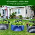 thumbnail image 2 of 17" Tall, 42" Round Blue Raised Garden Bed Kit, Galvanized Metal Raised Garden Beds Outdoor for Vegetables Flowers,3.5 * 3.5 * 1.4Ft,Cobalt Blue, 2 of 7