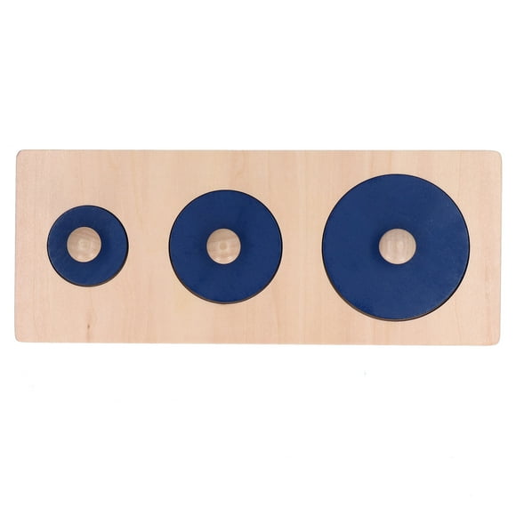 Wooden Sorting Stacking Toys, Board Knob Wooden Puzzle Montessori Wooden Puzzle Non- Toy For Early Education Round Shape