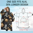 thumbnail image 4 of Oversized Wearable Blanket Hoodie,Nightmare Before Christmas Halloween Pattern Sherpa Blanket Hoodie with Super Pockets,Super Warm Fuzzy Pullover for Women & Men, 4 of 6