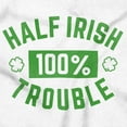 thumbnail image 2 of St Paddy's Half Irish All Trouble Unisex Plus Fleece Graphic Sweatshirt Brisco Brands 3X, 2 of 5