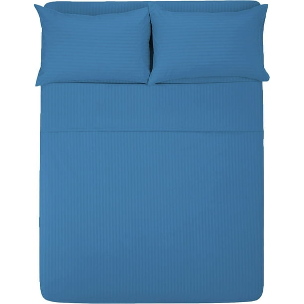 Sábana King Size MELOCOTTON HOGAR Microfibra Grabada Ultra Suave Mod Turquesa