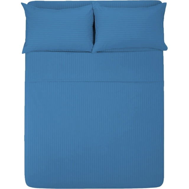 Sábana Queen Size 1800 Hilos, Microfibra Grabada Ultra Suave Mod. Turquesa
