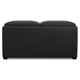 thumbnail image 6 of Avalon 35 inch Wide Contemporary Square Coffee Table Storage Ottoman in Distressed Black Vegan Leather, 6 of 10