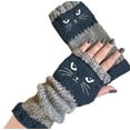 thumbnail image 2 of Women's Knitted Fingerless Gloves Warm Fashion Leaky Finger Casual Knitted Gloves, 2 of 6