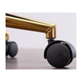 thumbnail image 5 of Swivel Home Office Chair, Modern Velvet Fabric Adjustable Height 360 revolving Accent Armchair with Gold Metal Legs and Universal Wheels, Desk Chair for Living Room Bedroom Office, Dark Green, 5 of 7