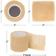 thumbnail image 4 of Ever Ready First Aid Self Adherent Cohesive Wrap Bandages for First Aid, Sprains, Swelling, Sports, Pets - 2 Inches x 5 Yards – 06 Count - Tan, 4 of 6