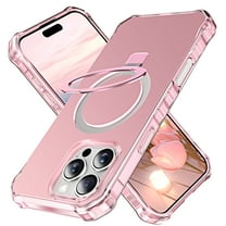 TECH CIRCLE for iPhone 16 Pro Case (6.3 Inch) 2024, Lightweight Slim Solid Case with Hidden Kickstand, Compatible with MagSafe & Magnetic Accessories, Protective Thin Cute Back Cover Case, Pink